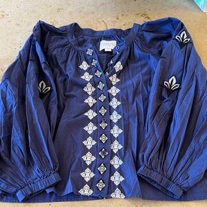 The Shirt Navy Embroidered Jacket